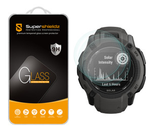 (3 Pack) Supershieldz Designed for Garmin Instinct 2X Solar Tempered Glass Screen Protector, Anti Scratch, Bubble Free (3 Pack) Supershieldz Designed for Garmin Instinct 2X Solar Tempered Glass Screen Protector, Anti Scratch, Bubble Free