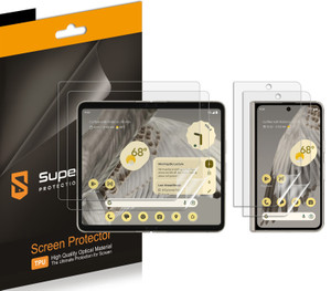 (2 Pack) Supershieldz Designed for Google Pixel Fold (2 Main Screen and 2 Front Screen) Screen Protector, High Definition Clear Shield (TPU) (2 Pack) Supershieldz Designed for Google Pixel Fold (2 Main Screen and 2 Front Screen) Screen Protector, High Definition Clear Shield (TPU)