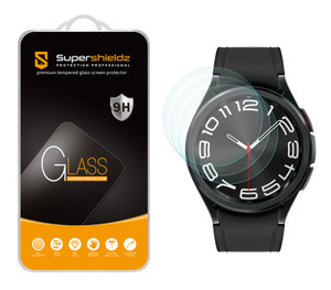 (3 Pack) Supershieldz Designed for Samsung Galaxy Watch 6 Classic (43mm) Tempered Glass Screen Protector, Anti Scratch, Bubble Free