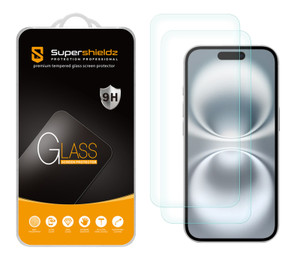 (2 Pack) Supershieldz Designed for iPhone 16 Plus/ iPhone 15 Plus (6.7 inch) Tempered Glass Screen Protector, Anti Scratch, Bubble Free (2 Pack) Supershieldz Designed for iPhone 16 Plus/ iPhone 15 Plus (6.7 inch) Tempered Glass Screen Protector, Anti Scratch, Bubble Free
