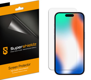 (3 Pack) Supershieldz Designed for iPhone 15 Pro (6.1 inch) Screen Protector, High Definition Clear Shield (PET) (3 Pack) Supershieldz Designed for iPhone 15 Pro (6.1 inch) Screen Protector, High Definition Clear Shield (PET)