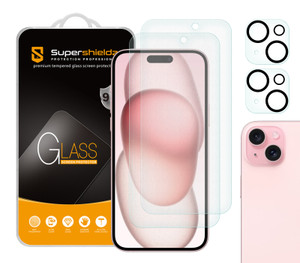 (2 Pack) Supershieldz Anti Glare (Matte) Tempered Glass Screen Protector Designed for iPhone 15 Plus (6.7 inch) + Camera Lens, Anti Fingerprint, Anti Scratch, Bubble Free (2 Pack) Supershieldz Anti Glare (Matte) Tempered Glass Screen Protector Designed for iPhone 15 Plus (6.7 inch) + Camera Lens, Anti Fingerprint, Anti Scratch, Bubble Free