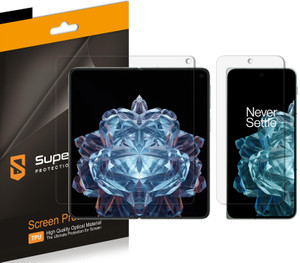 (2 Pack) Supershieldz Designed for OnePlus Open (2 Main Screen and 2 Front Screen) Screen Protector, High Definition Clear Shield (TPU) (2 Pack) Supershieldz Designed for OnePlus Open (2 Main Screen and 2 Front Screen) Screen Protector, High Definition Clear Shield (TPU)