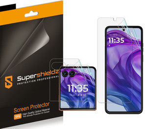 (2 Pack) Supershieldz Designed for Motorola Razr Plus 2024 (2 Main + 2 Front) Screen Protector, High Definition Clear Shield (TPU) (2 Pack) Supershieldz Designed for Motorola Razr Plus 2024 (2 Main + 2 Front) Screen Protector, High Definition Clear Shield (TPU)