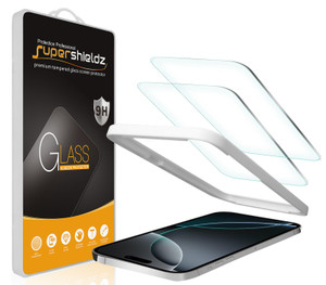 (2 Pack) Supershieldz Designed for iPhone 16 Pro (6.3 inch) Tempered Glass Screen Protector with (Easy Installation Tray) Anti Scratch, Bubble Free (2 Pack) Supershieldz Designed for iPhone 16 Pro (6.3 inch) Tempered Glass Screen Protector with (Easy Installation Tray) Anti Scratch, Bubble Free