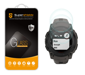 (3 Pack) Supershieldz Designed for Garmin Instinct E (40mm) Tempered Glass Screen Protector, Anti Scratch, Bubble Free