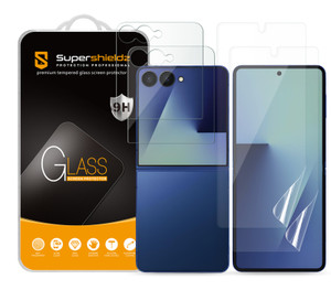 (2 Pack) Supershieldz Designed for Samsung Galaxy Z Flip 7 Screen Protector (2 Tempered Glass Front Screen and 2 TPU Main Screen) Anti Scratch, Bubble Free (2 Pack) Supershieldz Designed for Samsung Galaxy Z Flip 7 Screen Protector (2 Tempered Glass Front Screen and 2 TPU Main Screen) Anti Scratch, Bubble Free