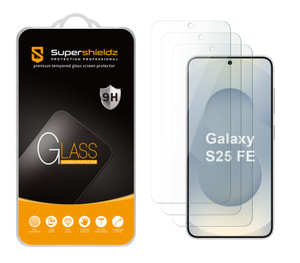 (3 Pack) Supershieldz Designed for Samsung (Galaxy S25 FE) Tempered Glass Screen Protector, Anti Scratch, Bubble Free (3 Pack) Supershieldz Designed for Samsung (Galaxy S25 FE) Tempered Glass Screen Protector, Anti Scratch, Bubble Free
