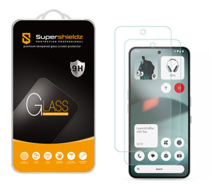 (2 Pack) Supershieldz Designed for Nothing (Phone 3) Tempered Glass Screen Protector, Anti Scratch, Bubble Free (2 Pack) Supershieldz Designed for Nothing (Phone 3) Tempered Glass Screen Protector, Anti Scratch, Bubble Free
