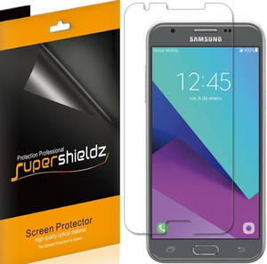 [6-Pack] Supershieldz for Samsung Galaxy J3 (2017) Screen Protector, Anti-Bubble High Definition (HD) Clear Shield