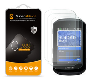 (3 Pack) Supershieldz Designed for Garmin Edge 550 and Edge 850 Tempered Glass Screen Protector, Anti Scratch, Bubble Free