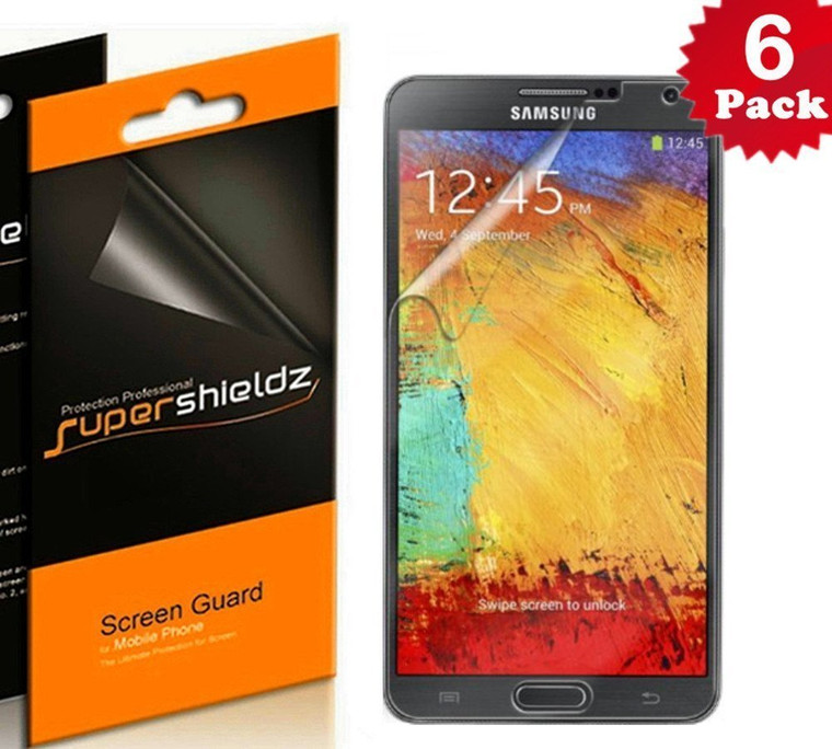 [6-Pack] Supershieldz for Samsung Galaxy Note 3 High Definition (HD) Clear Screen Protector