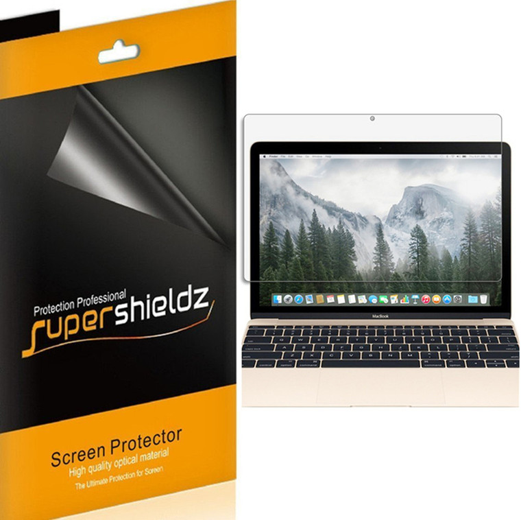 [3-Pack] Supershieldz for Apple MacBook 12 inch with Retina Display (2015/2016/2017) Screen Protector, Anti-Glare & Anti-Fingerprint (Matte) Shield