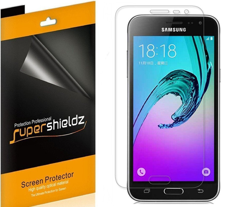[6-Pack] Supershieldz for Samsung Galaxy J3 Sky 4g LTE Screen Protector, Anti-Bubble High Definition (HD) Clear Shield