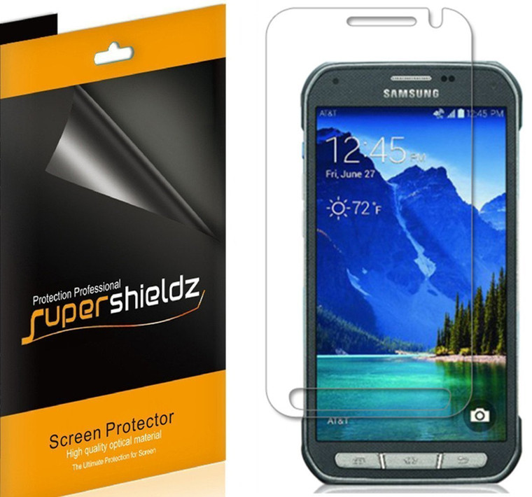 [6-Pack] Supershieldz for Samsung Galaxy S6 Active Screen Protector, Anti-Bubble High Definition (HD) Clear Shield