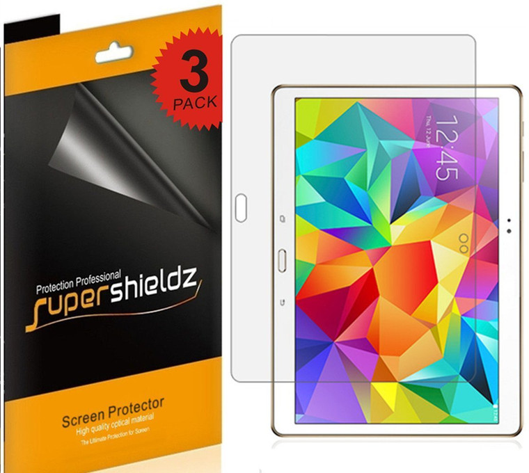[3-Pack] Supershieldz for Samsung Galaxy Tab S 10.5 Screen Protector, Anti-Bubble High Definition (HD) Clear Shield