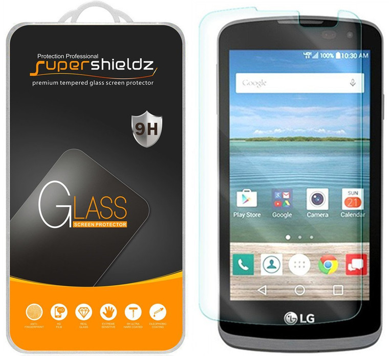 [2-Pack] Supershieldz for LG K4 LTE / LG Optimus Zone 3 / LG Spree Tempered Glass Screen Protector, Anti-Scratch, Anti-Fingerprint, Bubble Free