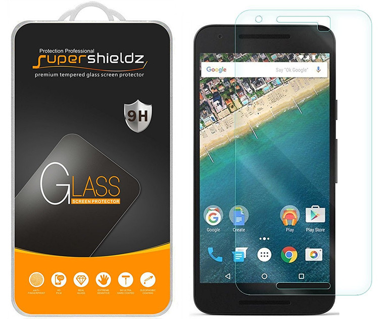 [2-Pack] Supershieldz for LG Nexus 5X Tempered Glass Screen Protector, Anti-Scratch, Anti-Fingerprint, Bubble Free