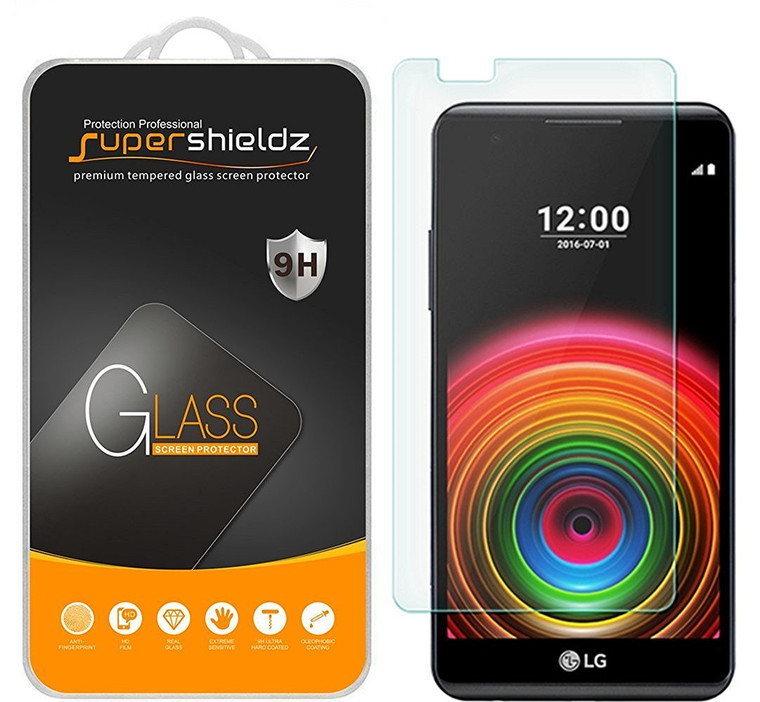 [2-Pack] Supershieldz for LG X Power Tempered Glass Screen Protector, Anti-Scratch, Anti-Fingerprint, Bubble Free