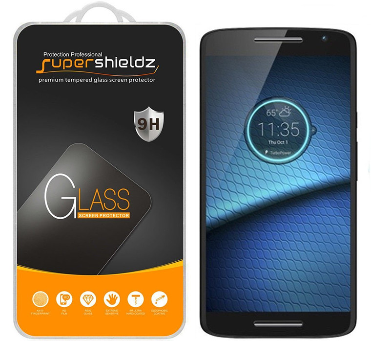 [2-Pack] Supershieldz for Motorola Droid Maxx 2 Tempered Glass Screen Protector, Anti-Scratch, Anti-Fingerprint, Bubble Free