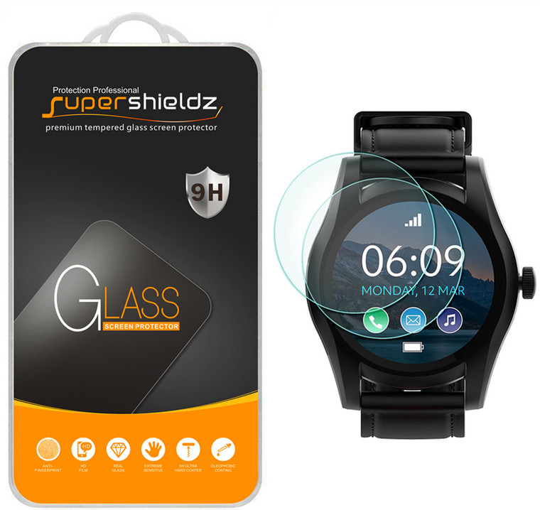 [2-Pack] Supershieldz for Samsung Gear S3 Classic Tempered Glass Screen Protector, Anti-Scratch, Anti-Fingerprint, Bubble Free