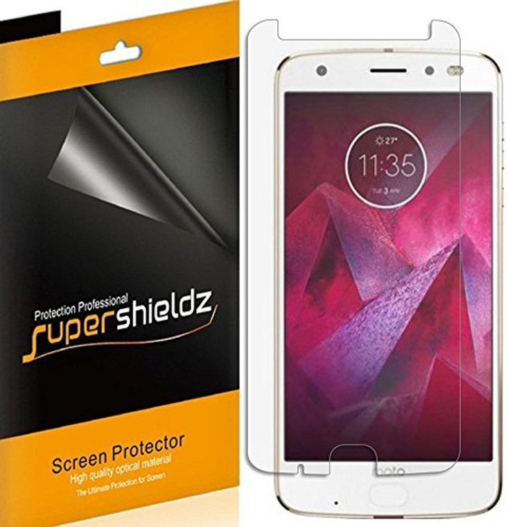 [6-Pack] Supershieldz for Motorola "Moto Z2 Force Edition" / "Moto Z Force Edition (2nd Gen)" Screen Protector, Anti-Bubble High Definition (HD) Clear Shield