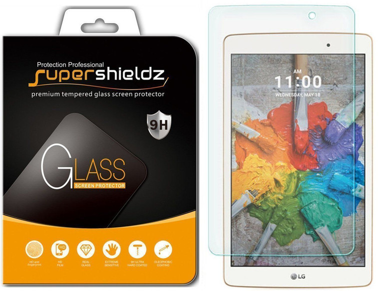 [2-Pack] Supershieldz for LG G Pad III 8.0 / G Pad X 8.0 Tempered Glass Screen Protector, Anti-Scratch, Anti-Fingerprint, Bubble Free