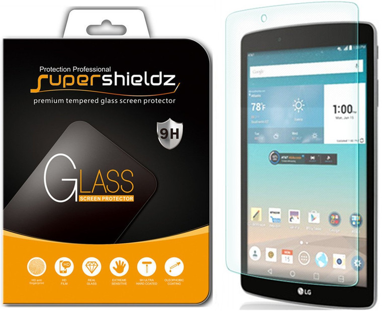 [2-Pack] Supershieldz for LG G Pad F 8.0 / LG G Pad F 8.0 (2nd Gen) Tempered Glass Screen Protector, Anti-Scratch, Anti-Fingerprint, Bubble Free