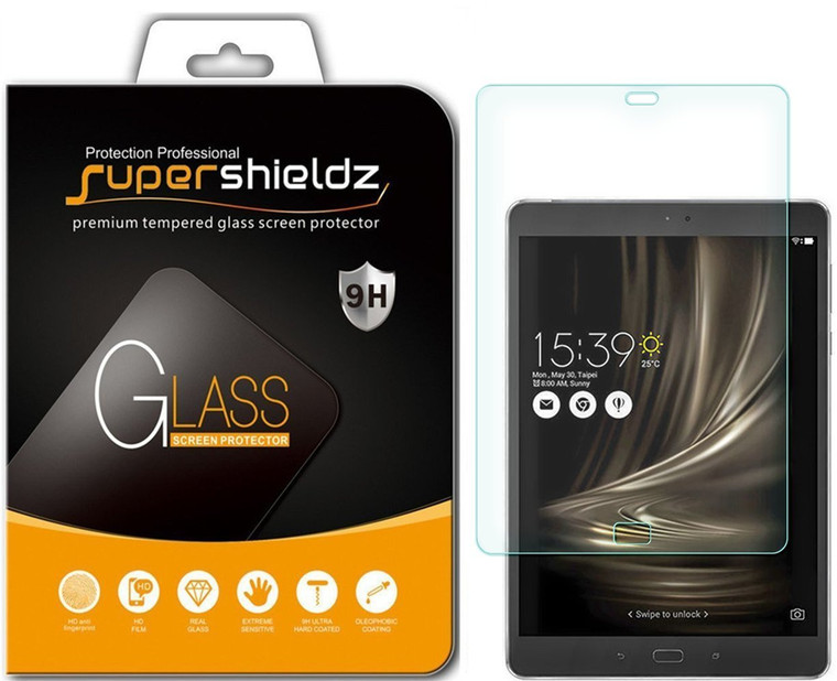 [2-Pack] Supershieldz for Asus ZenPad 3S 10 (Z500M) Tempered Glass Screen Protector, Anti-Scratch, Anti-Fingerprint, Bubble Free