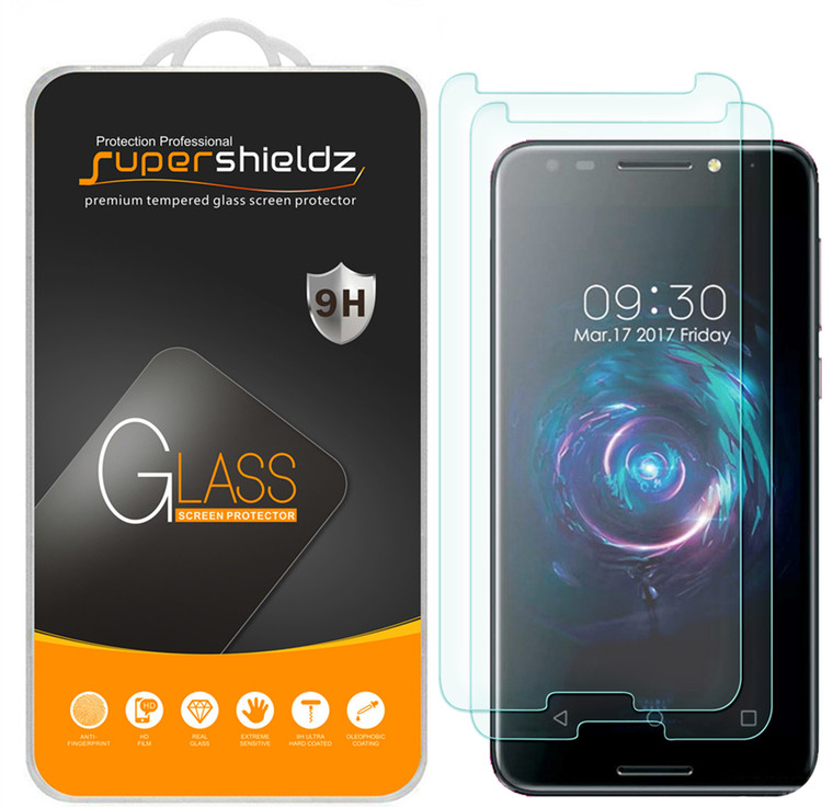 [2-Pack] Supershieldz for T-Mobile REVVL Tempered Glass Screen Protector, Anti-Scratch, Anti-Fingerprint, Bubble Free