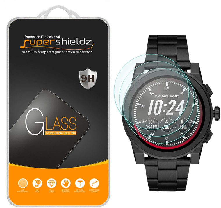 [3-Pack] Supershieldz for Fossil Q Explorist Gen 3 Tempered Glass Screen Protector, Anti-Scratch, Anti-Fingerprint, Bubble Free