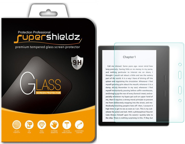 [1-Pack] Supershieldz for Kindle Oasis (9th / 10th Generation, 2017 / 2019 release) Tempered Glass Screen Protector, Anti-Scratch, Anti-Fingerprint, Bubble Free