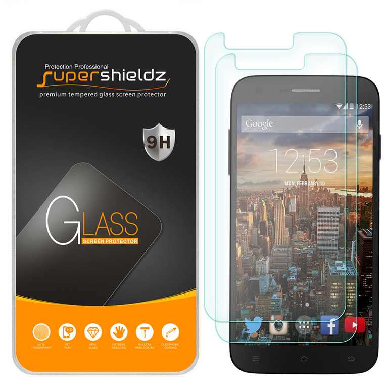 [2-Pack] Supershieldz for RCA G1 5.5" HD Tempered Glass Screen Protector, Anti-Scratch, Anti-Fingerprint, Bubble Free