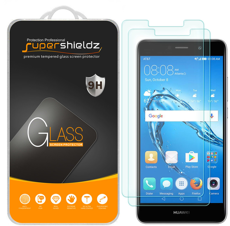 [2-Pack] Supershieldz for Huawei Ascend XT2 Tempered Glass Screen Protector, Anti-Scratch, Anti-Fingerprint, Bubble Free