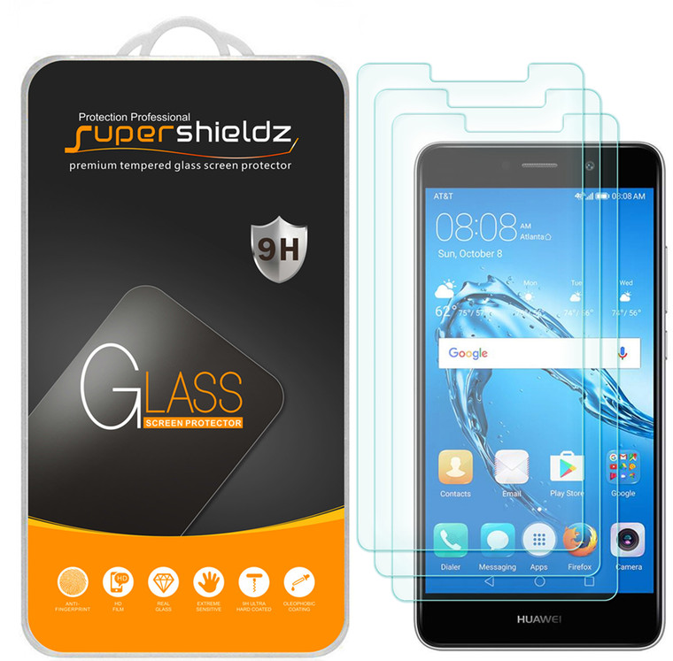 [3-Pack] Supershieldz for Huawei Ascend XT2 Tempered Glass Screen Protector, Anti-Scratch, Anti-Fingerprint, Bubble Free