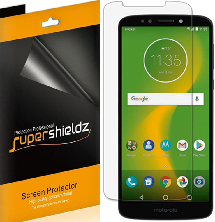 [6-Pack] Supershieldz for Motorola Moto E5 Plus Screen Protector, Anti-Glare & Anti-Fingerprint (Matte) Shield