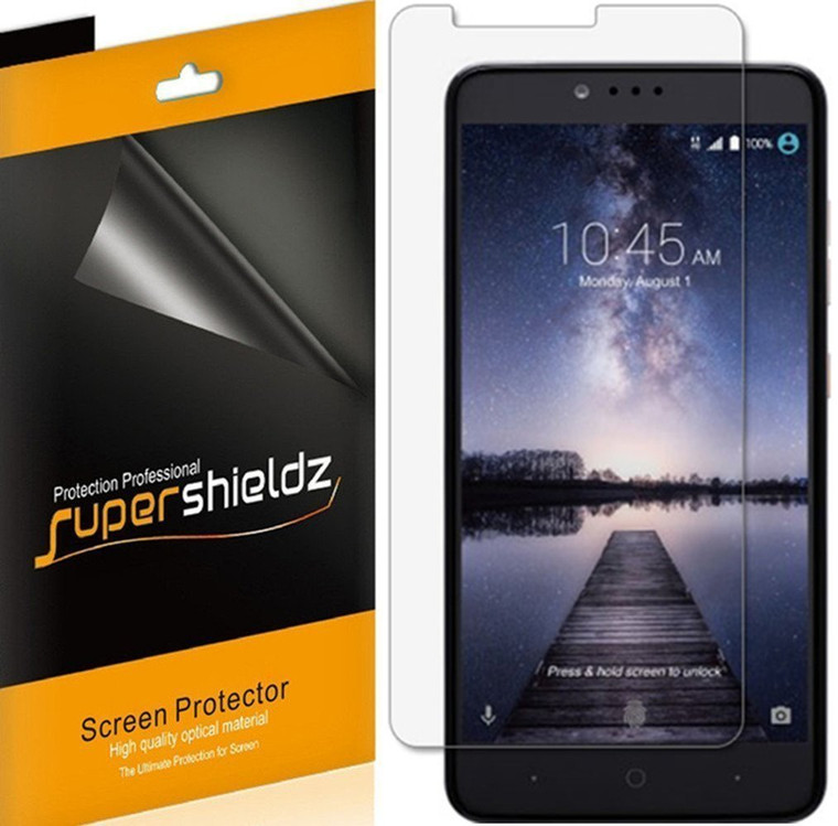 [2-Pack] Supershieldz for ZTE Max Duo LTE [Full Screen Coverage] Tempered Glass Screen Protector, Anti-Scratch, Bubble Free (Black)