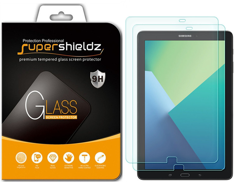 [2-Pack] Supershieldz for Samsung Galaxy Tab A 10.1 (S Pen Version) [SM-P580/SM-P585] Tempered Glass Screen Protector, Anti-Scratch, Anti-Fingerprint, Bubble Free