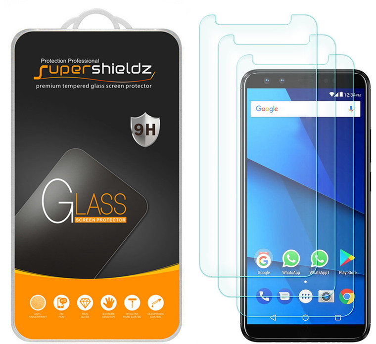 [3-Pack] Supershieldz for BLU VIVO X Tempered Glass Screen Protector, Anti-Scratch, Anti-Fingerprint, Bubble Free