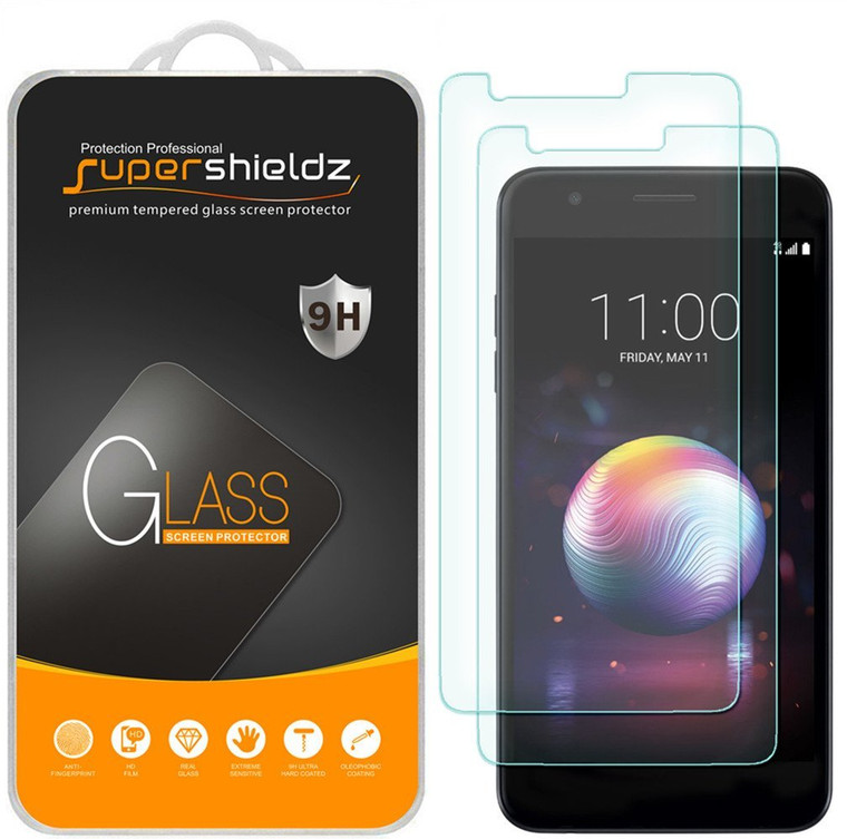 [2-Pack] Supershieldz for LG Phoenix Plus Tempered Glass Screen Protector, Anti-Scratch, Anti-Fingerprint, Bubble Free