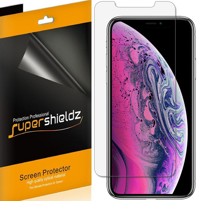 [6-Pack] Supershieldz for Anti-Bubble High Definition Clear Screen Protector for Apple iPhone XS Max (6.5")