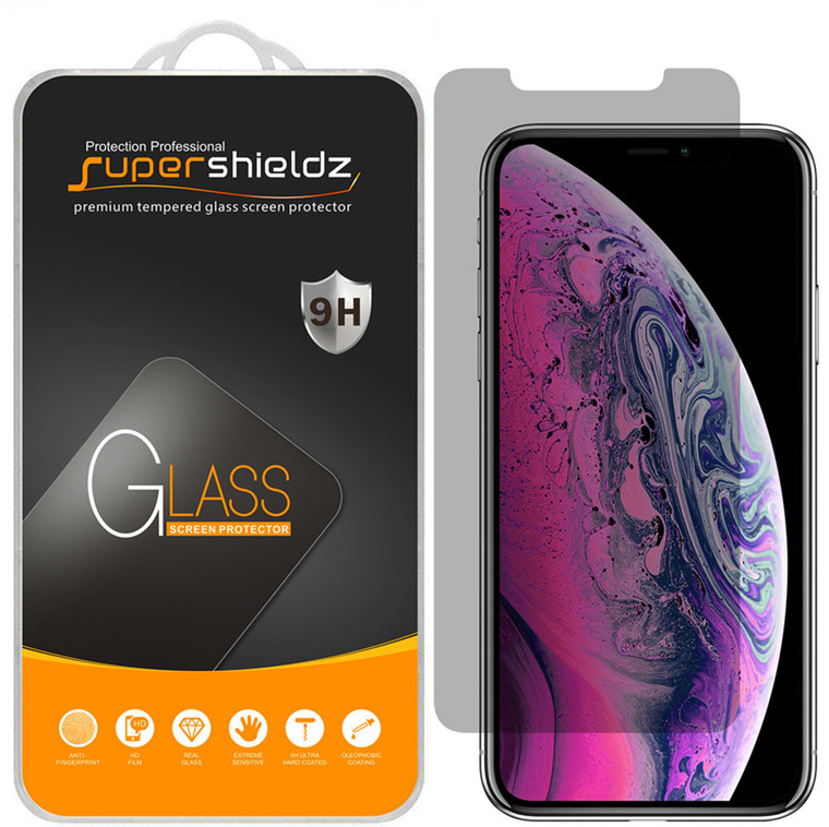 [2-Pack] Supershieldz for Apple iPhone XS Max (6.5") Privacy Anti-Spy Tempered Glass Screen Protector