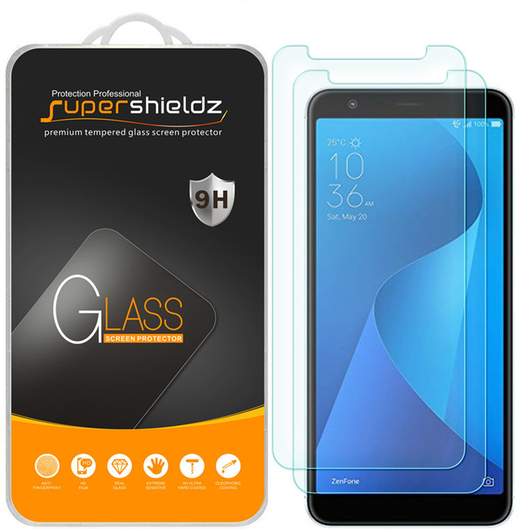 [2-Pack] Supershieldz for Asus ZenFone Max (M1) ZB555KL Tempered Glass Screen Protector, Anti-Scratch, Anti-Fingerprint, Bubble Free