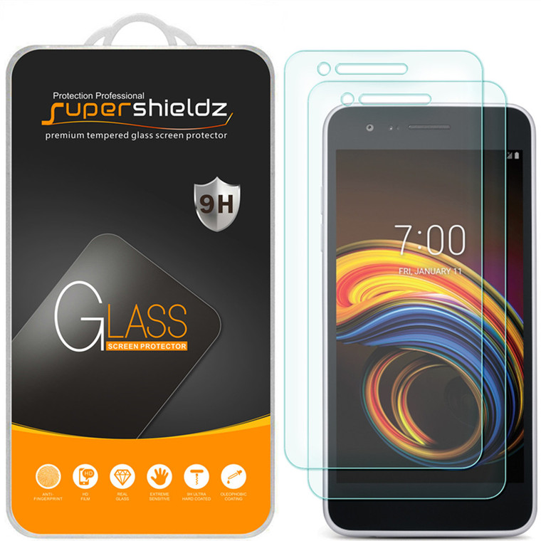 [2-Pack] Supershieldz for LG (Rebel 4) 4G LTE Tempered Glass Screen Protector, Anti-Scratch, Anti-Fingerprint, Bubble Free
