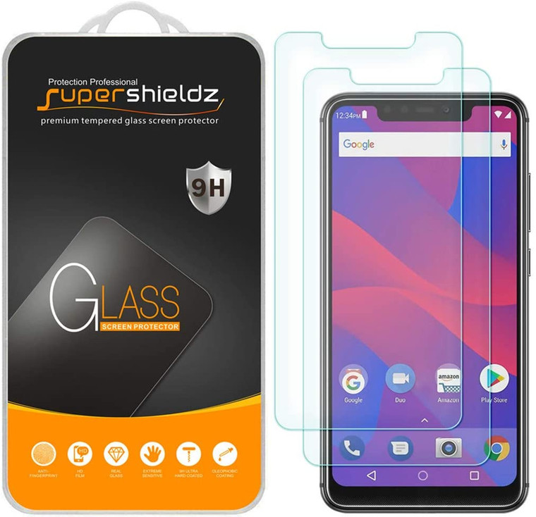 [2-Pack] Supershieldz for BLU Vivo XI Tempered Glass Screen Protector, Anti-Scratch, Anti-Fingerprint, Bubble Free