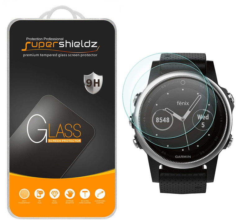 [2-Pack] Supershieldz for Huawei Watch GT Tempered Glass Screen Protector, Anti-Scratch, Anti-Fingerprint, Bubble Free