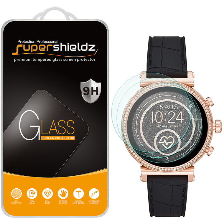 [3-Pack] Supershieldz for Michael Kors Access Gen 4 Runway Smartwatch (MKT5044, 5045, 5046, 5048, 5049, 5052, 5053, 5054) Tempered Glass Screen Protector, Anti-Scratch, Anti-Fingerprint, Bubble Free