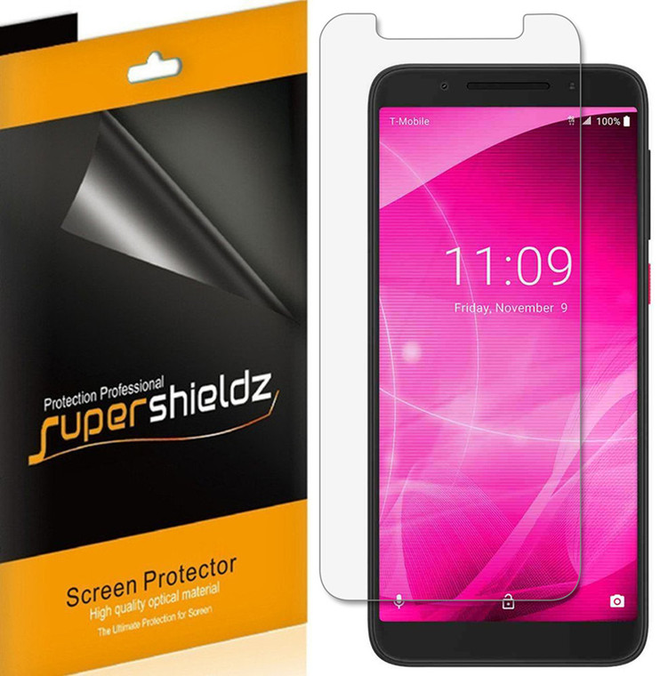 [6-Pack] Supershieldz for T-Mobile (Revvl 2) Screen Protector, Anti-Bubble High Definition (HD) Clear Shield