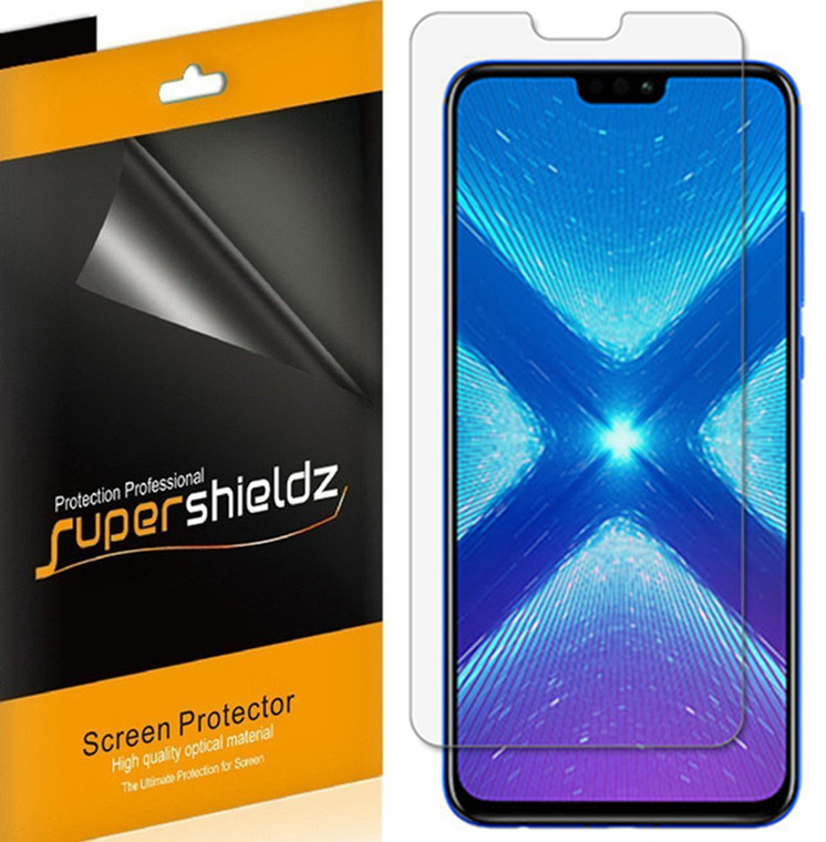 [6-Pack] Supershieldz for Huawei Honor 8X Screen Protector, Anti-Bubble High Definition (HD) Clear Shield