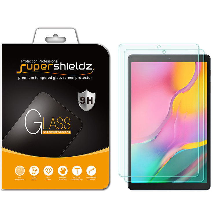 [2-Pack] Supershieldz for Samsung Galaxy Tab A 10.1 (2019) [SM-T510 Model Only] Tempered Glass Screen Protector, Anti-Scratch, Anti-Fingerprint, Bubble Free